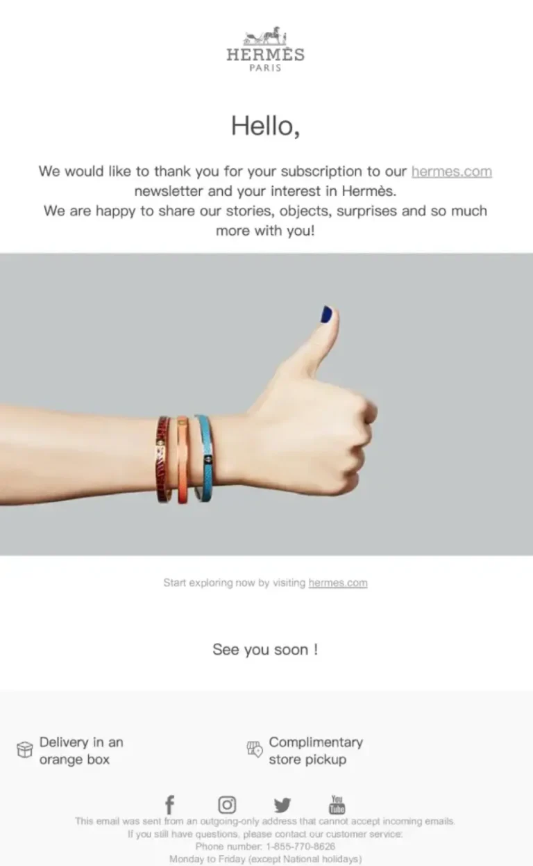 Hermes Mail - Your Hermès newsletter subscription