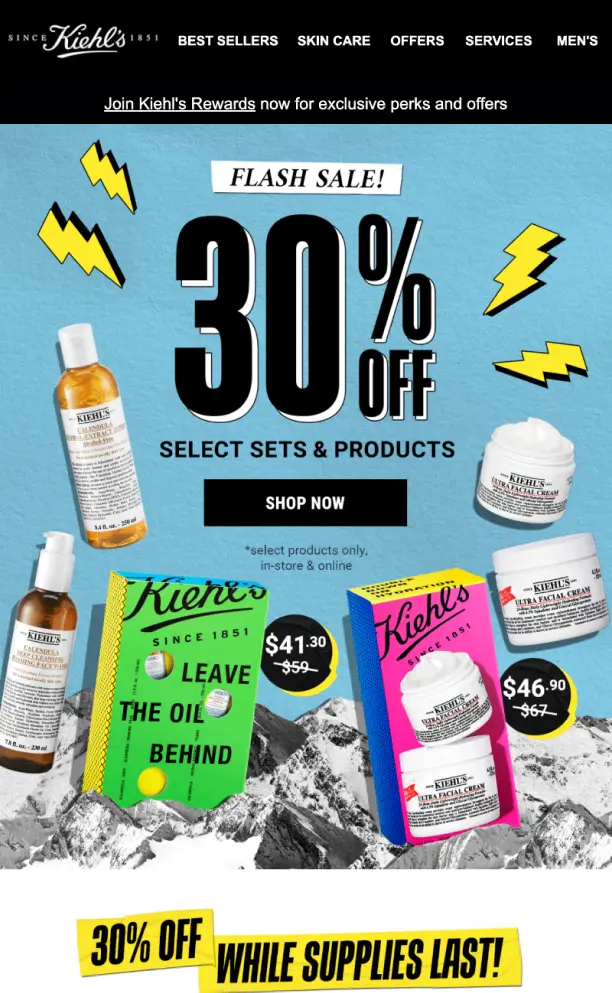 Kiehl's Mail - 🔔Last Chance To Save An Extra 30% OFF Select Faves🔔