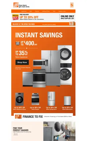 The Home Depot Mail - Up to 35% Off _ Find Top-Brand Appliances Inside