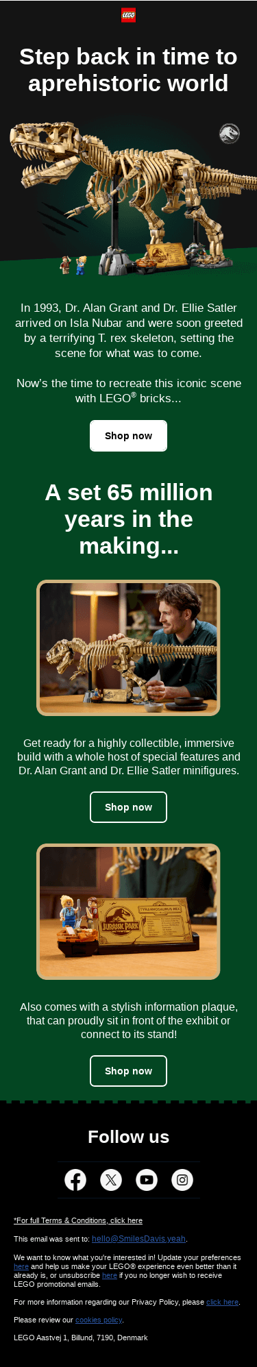 Lego Mail - Return to Jurassic Park - Mobile